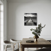 橋の上 – Moody Black & White Landscape キャンバスプリント