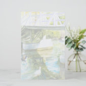 橋の下のカモ 便箋 (スタンド正面)