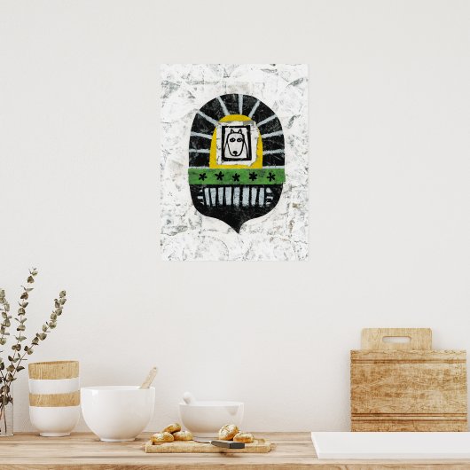 橋の下の犬のポスターのウォールアート ポスター (キッチン)