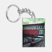 橋の下を列車で走る キーホルダー (正面左)