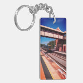 橋の下を列車で走る キーホルダー (正面左)