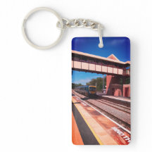 橋の下を列車で走る