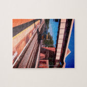 橋の下を列車で走る ジグソーパズル (横)