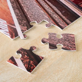 橋の下を列車で走る ジグソーパズル (側面)