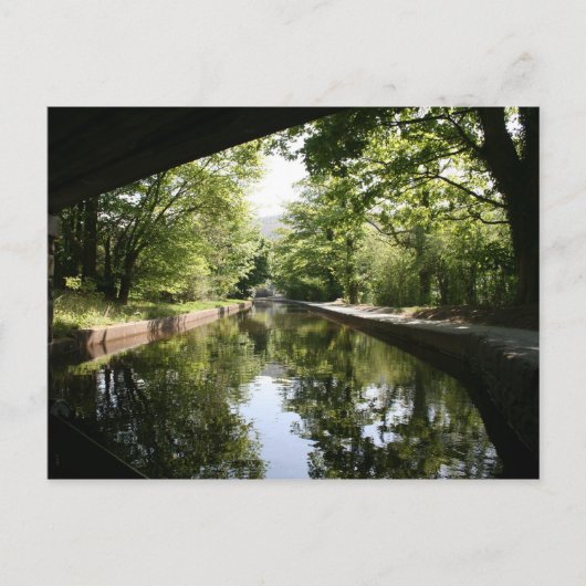 橋の下Llangollen運河はがき ポストカード (正面)