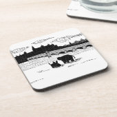 橋の前のろばそして象 コースター (左側)