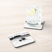 橋の前のろばそして象 コースター (右側)