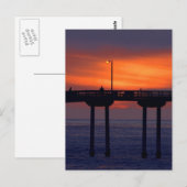 橋の夕日 ポストカード (正面/裏面)