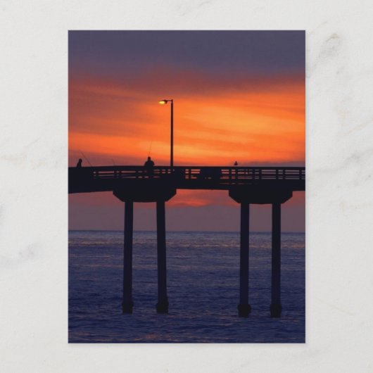 橋の夕日 ポストカード (正面)