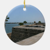 橋の方の城砦からのセント・オーガスチンの眺め セラミックオーナメント (裏面)