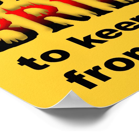 橋の看板をおもしろい何本か燃やす ポスター (角)