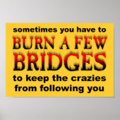 橋の看板をおもしろい何本か燃やす ポスター (正面)