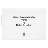 橋の蒸気の列車 (裏面横)