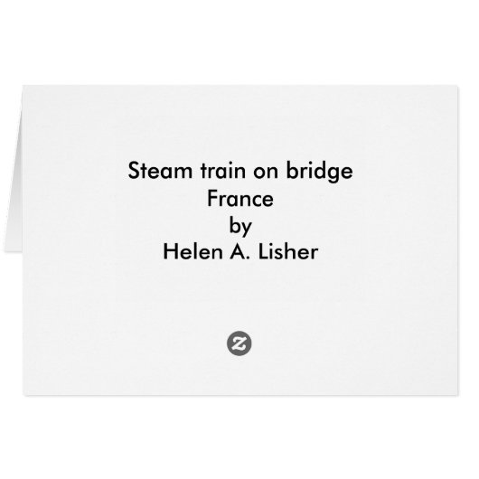 橋の蒸気の列車 (裏面横)