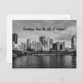 橋の街からの挨拶!ピッツバーグ ポストカード (正面/裏面)