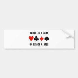 橋はです天国及び地獄(カードスーツ)のゲーム バンパーステッカー