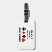 橋はミステリー狂気および身体傷害のゲームです ラゲッジタグ (正面縦)