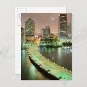 橋は水路を通ってマイアミのダウンタウンに通じる ポストカード (正面/裏面)