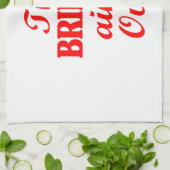 橋は渡ってない… キッチンタオル (折り畳み)