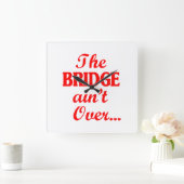 橋は渡ってない… スクエア壁時計 (ホーム)