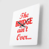 橋は渡ってない… スクエア壁時計 (傾斜)