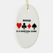 橋は習慣的なゲーム4のカードのスーツです セラミックオーナメント (右)
