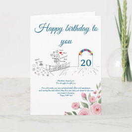 橋を渡って前へ 誕生日 カード
