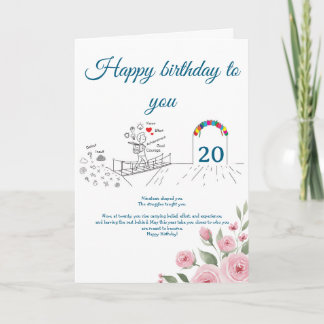 橋を渡って前へ 誕生日 カード