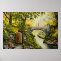 橋を渡るプリント