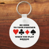 橋を渡る時はパートナーに親切に遊する キーホルダー (正面)