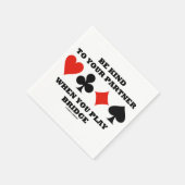 橋を渡る時はパートナーに親切に遊する スタンダードカクテルナプキン (角)