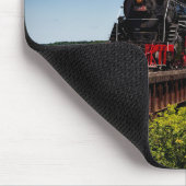 橋を渡る美しい蒸気機関車JS8419 マウスパッド (コーナー)