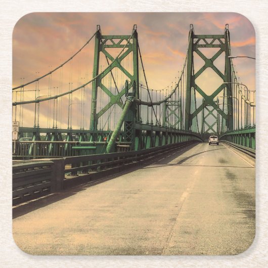 橋コースター スクエアペーパーコースター (正面)