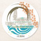 橋ポートランド鋼鉄コースター ラウンドペーパーコースター (正面)