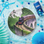 橋上の機関車 ペーパープレート (パーティー)