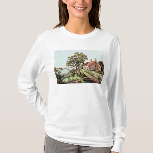 橋入り江のワシントン州の出生地 Tシャツ (正面)