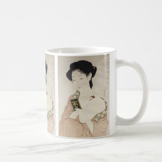 橋口五葉「首に粉を塗る女性」 コーヒーマグカップ (右)