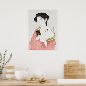 橋口五葉（1918年）粉体塗装女性 ポスター (キッチン)