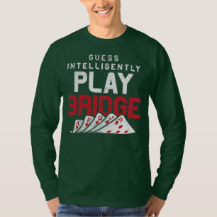 橋渡しデザインの橋渡しカードゲ遊ーム Tシャツ