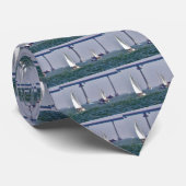 橋湾のCoronadoのヨットの海の帆 ネクタイ (ロール)