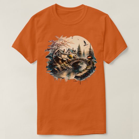 橋素晴らしインクスタイル Tシャツ (デザイン正面)