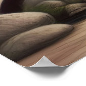 橋絵画のさくらんぼの木 ポスター (角)