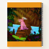 橋絵画を渡る若い女性歩く ノートブック (裏面)