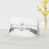 橋脚の城砦の挨拶状 カード (黄色い花)