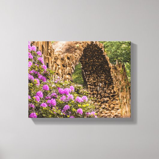 橋芸術のブライダルは運命の運命を個人化します キャンバスプリント (正面)