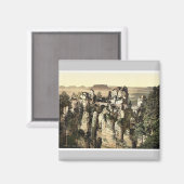 橋、ザバスティオン、ザクセン、ドイツ珍しいPhotochr マグネット (正面/裏面)