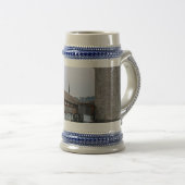 橋、中世木橋、ルツェルンを製粉して下さい ビールジョッキ (正面右)