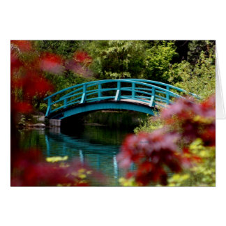橋、大きい春の庭