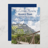 橋|葬式|の告別式 招待状 (正面/裏面)