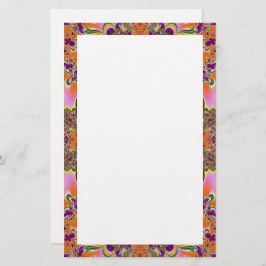 橙紫緑色 便箋 (正面/裏面)